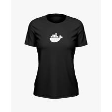 Футболка жіноча з принтом Docker чорний S (TS-02-IT-0068-200-03-02)