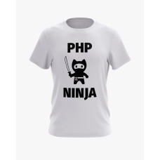 Футболка чоловіча з принтом Php Ninja V74 білий XS (TS-01-IT-0074-200-02-01)