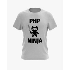Футболка чоловіча з принтом Php Ninja V74 сірий XS (TS-01-IT-0074-200-02-03)