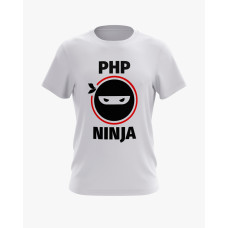 Футболка чоловіча з принтом Php Ninja V75 білий XS (TS-01-IT-0075-200-02-01)