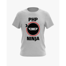 Футболка чоловіча з принтом Php Ninja V75 сірий XS (TS-01-IT-0075-200-02-03)