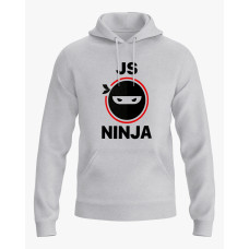 Худі жіночий з принтом Js Ninja V77 сірий XS (HD-02-IT-0077-200-02-03)