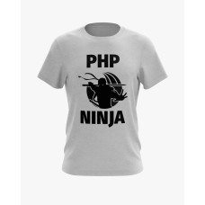 Футболка чоловіча з принтом Php Ninja V79 сірий XS (TS-01-IT-0079-200-02-03)