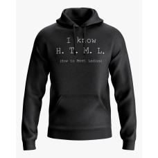 Худі жіночий з написом I know H.T.M.L. чорний XS (HD-02-IT-0082-200-02-02)