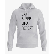 Худі чоловічий з написом Eat. Sleep. Jira. Repeat. сірий XS (HD-01-IT-0089-200-02-03)