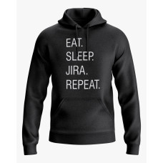 Худі жіночий з написом Eat. Sleep. Jira. Repeat. чорний XS (HD-02-IT-0089-200-02-02)