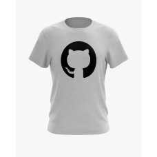 Футболка чоловіча з принтом GitHub сірий XS (TS-01-IT-0090-200-02-03)