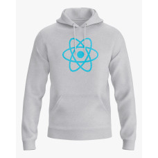 Худі жіночий з принтом React JS сірий XS (HD-02-IT-0092-200-02-03)