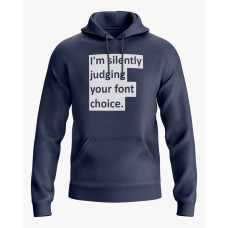 Худі жіночий з написом Im silently judging your font choice темно-синій XS (HD-02-IT-0094-200-02-024)