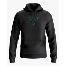 Худі жіночий з принтом VueJS V97 чорний XS (HD-02-IT-0097-100-02-02)