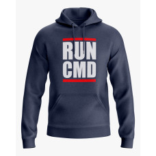 Худі жіночий з принтом Run CMD темно-синій XS (HD-02-IT-0101-200-02-024)