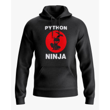 Худі жіночий з принтом Python ninja чорний XS (HD-02-IT-0107-200-02-02)