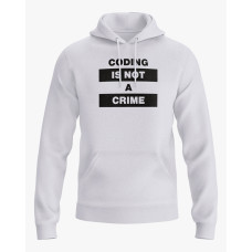 Худі чоловічий з принтом Coding is not a crime білий XS (HD-01-IT-0113-200-02-01) Худі чоловічий з принтом Coding is not a crime білий XS (HD-01-IT-0113-200-02-01)
