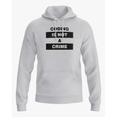 Худі чоловічий з принтом Coding is not a crime сірий XS (HD-01-IT-0113-200-02-03) Худі чоловічий з принтом Coding is not a crime сірий XS (HD-01-IT-0113-200-02-03)