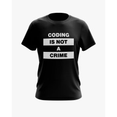 Футболка чоловіча з принтом Coding is not a crime чорний XS (TS-01-IT-0113-200-02-02)
