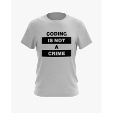 Футболка чоловіча з принтом Coding is not a crime сірий XS (TS-01-IT-0113-200-02-03)