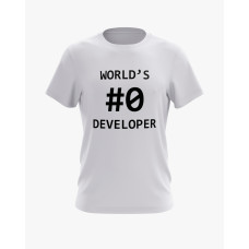 Футболка чоловіча з принтом Worlds 0 developer білий XS (TS-01-IT-0116-200-02-01)