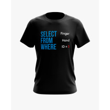 Футболка чоловіча з принтом Select From Where чорний XS (TS-01-IT-0118-200-02-02) Футболка чоловіча з принтом Select From Where чорний XS (TS-01-IT-0118-200-02-02)