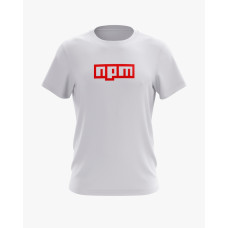 Футболка чоловіча з принтом NPM logo білий XS (TS-01-IT-0122-200-02-01)