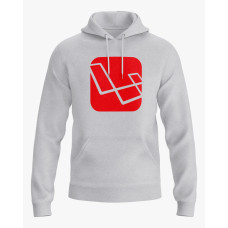 Худі жіночий з принтом Laravel logo сірий XS (HD-02-IT-0123-200-02-03)
