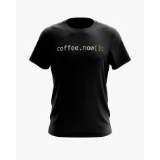 Футболка чоловіча з принтом Coffee now чорний XS (TS-01-IT-0125-200-02-02)
