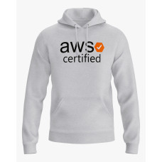 Худі жіночий з написом AWS certified сірий XS (HD-02-IT-0130-200-02-03)