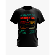 Футболка чоловіча з принтом 6 stages of debugging чорний XS (TS-01-IT-0131-200-02-02) Футболка чоловіча з принтом 6 stages of debugging чорний XS (TS-01-IT-0131-200-02-02)