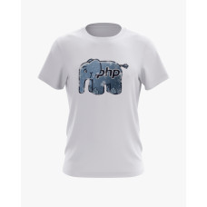 Футболка чоловіча з принтом PHP ElePHPant білий XS (TS-01-IT-0133-200-02-01)