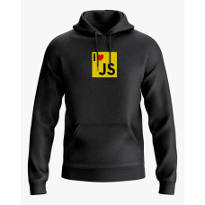 Худі жіночий з принтом I love JS чорний XS (HD-02-IT-0138-200-02-02)
