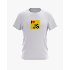 Футболка чоловіча з принтом I love JS білий XS (TS-01-IT-0138-200-02-01) Футболка чоловіча з принтом I love JS білий XS (TS-01-IT-0138-200-02-01)
