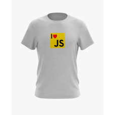 Футболка чоловіча з принтом I love JS сірий XS (TS-01-IT-0138-200-02-03) Футболка чоловіча з принтом I love JS сірий XS (TS-01-IT-0138-200-02-03)