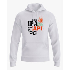 Худі жіночий з принтом I turn IPA into API білий XS (HD-02-IT-0139-200-02-01)