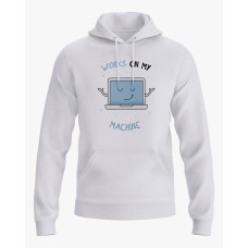 Худі жіночий з принтом Works on my Machine білий XS (HD-02-IT-0141-200-02-01) Худі жіночий з принтом Works on my Machine білий XS (HD-02-IT-0141-200-02-01)