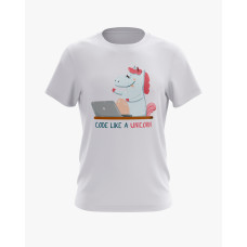 Футболка чоловіча з принтом Code like a Unicorn білий XS (TS-01-IT-0149-200-02-01) Футболка чоловіча з принтом Code like a Unicorn білий XS (TS-01-IT-0149-200-02-01)