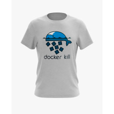 Футболка чоловіча з принтом Docker kill сірий XS (TS-01-IT-0151-200-02-03)