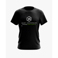 Футболка чоловіча з принтом Node is geek чорний XS (TS-01-IT-0154-200-02-02)