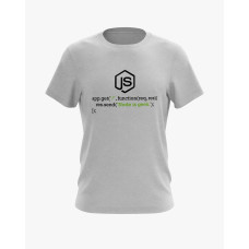 Футболка чоловіча з принтом Node is geek сірий XS (TS-01-IT-0154-200-02-03)
