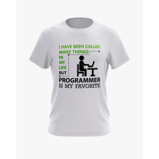Футболка чоловіча з принтом Programmer is my Favorite білий XS (TS-01-IT-0156-200-02-01)