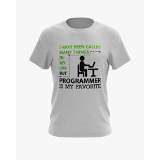 Футболка чоловіча з принтом Programmer is my Favorite сірий XS (TS-01-IT-0156-200-02-03)