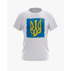 Футболка чоловіча з принтом Герб України V82 білий XS (TS-01-UKRAINE-0082-200-02-01)