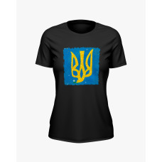 Футболка жіноча з принтом Герб України V82 чорний S (TS-02-UKRAINE-0082-200-03-02) Футболка жіноча з принтом Герб України V82 чорний S (TS-02-UKRAINE-0082-200-03-02)