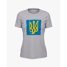 Футболка жіноча з принтом Герб України V82 сірий S (TS-02-UKRAINE-0082-200-03-03) Футболка жіноча з принтом Герб України V82 сірий S (TS-02-UKRAINE-0082-200-03-03)