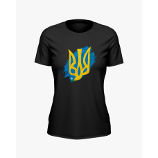Футболка жіноча з принтом Герб України V105 чорний S (TS-02-UKRAINE-0105-200-03-02) Футболка жіноча з принтом Герб України V105 чорний S (TS-02-UKRAINE-0105-200-03-02)